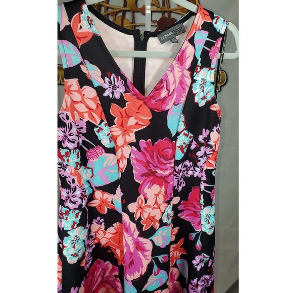 Donna Ricco New York Floral Sleeveless Fit & Flare Dress with Lace Hem Size 12 - Picture 4 of 7